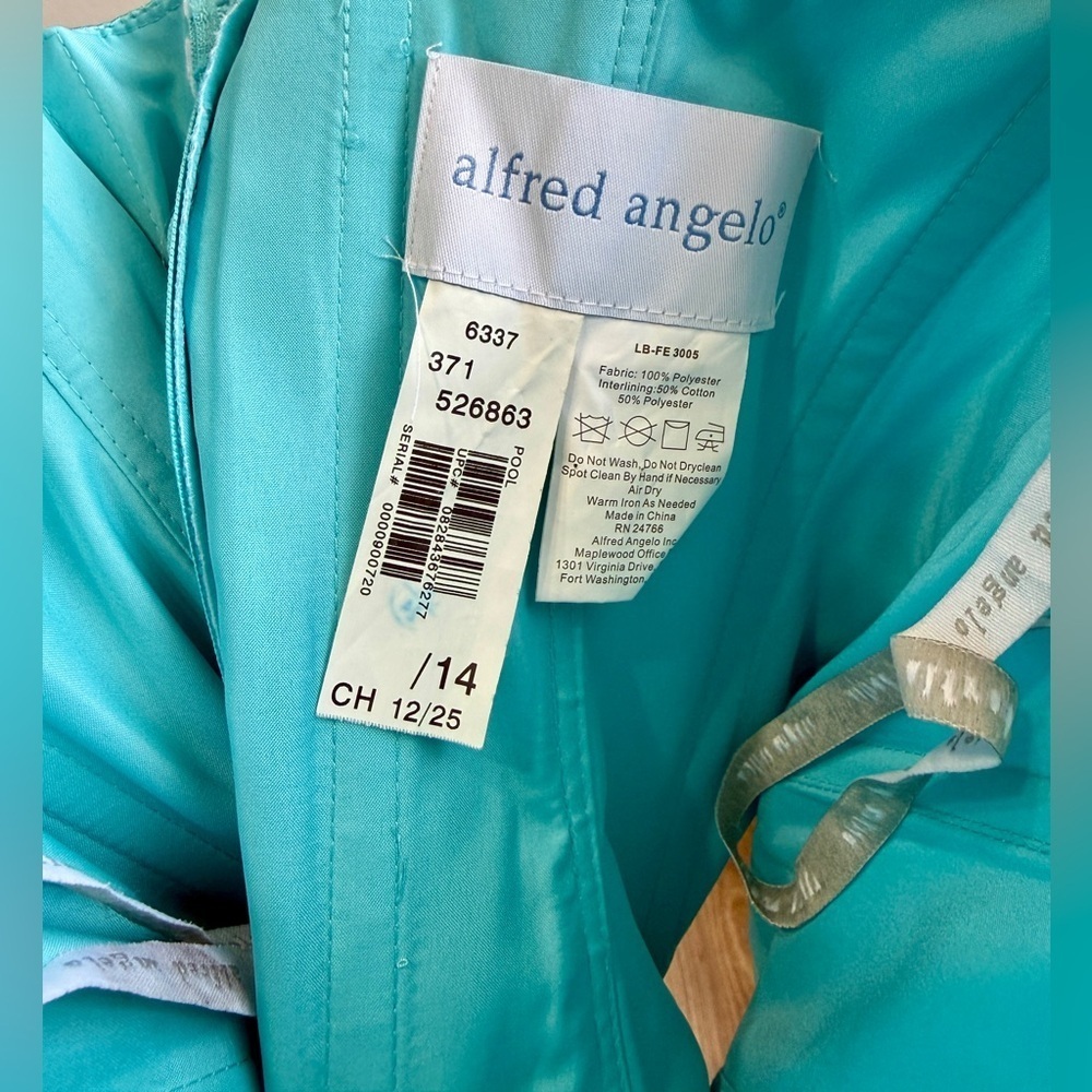 Alfred Angelo Turquoise Beaded Strapless Corset Top Size 14 NWT - Picture 3 of 4